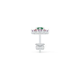 10K Gold Semi Mount Earrings Setting Princess SQ 3X3mm Moissanite Accent DHJ