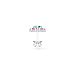 10K Gold Semi Mount Earrings Setting Princess SQ 3X3mm Moissanite Accent DHJ