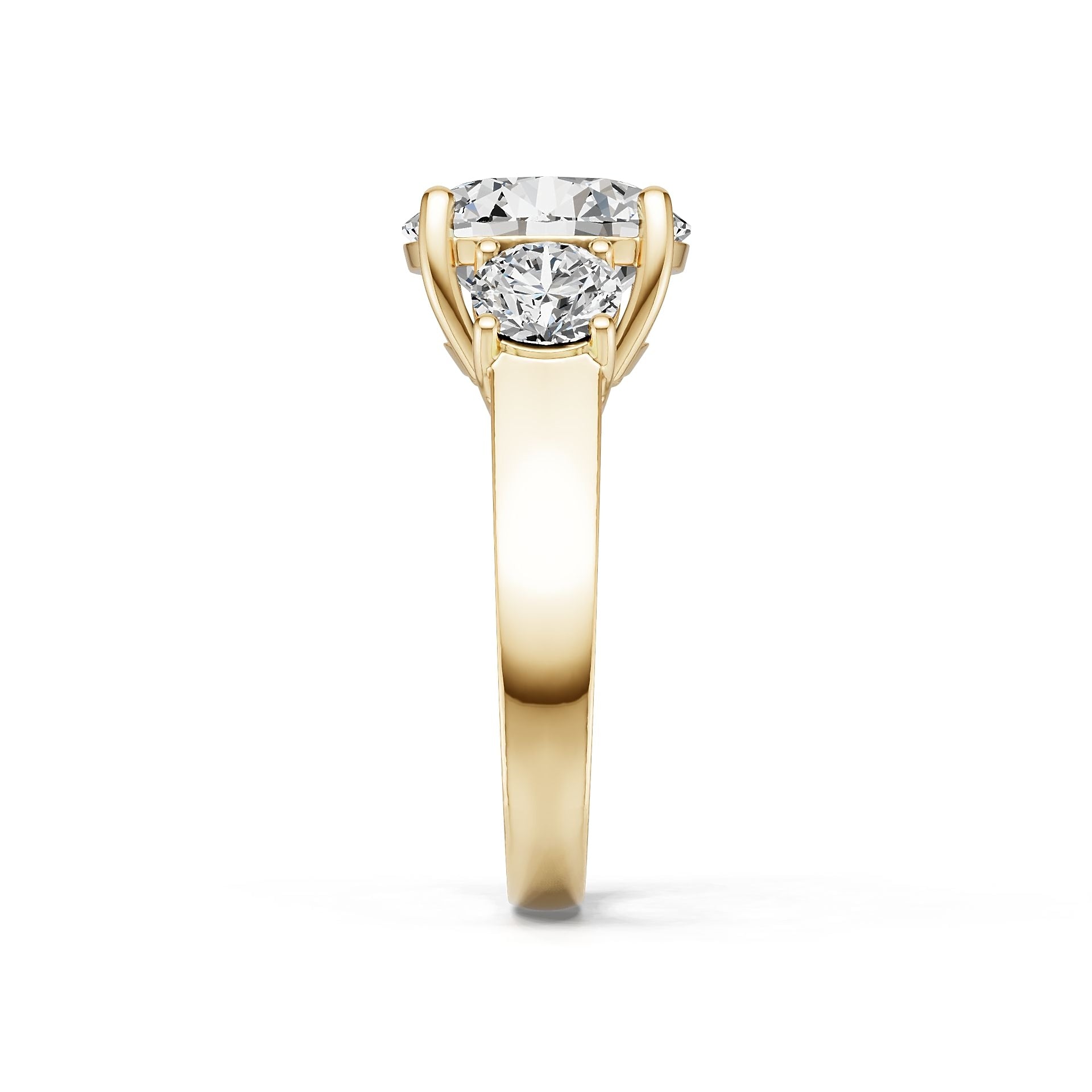 10K Gold Semi Mount Ring Setting Round Ro 6x6mm Moissanite Accent Syz Jewelry