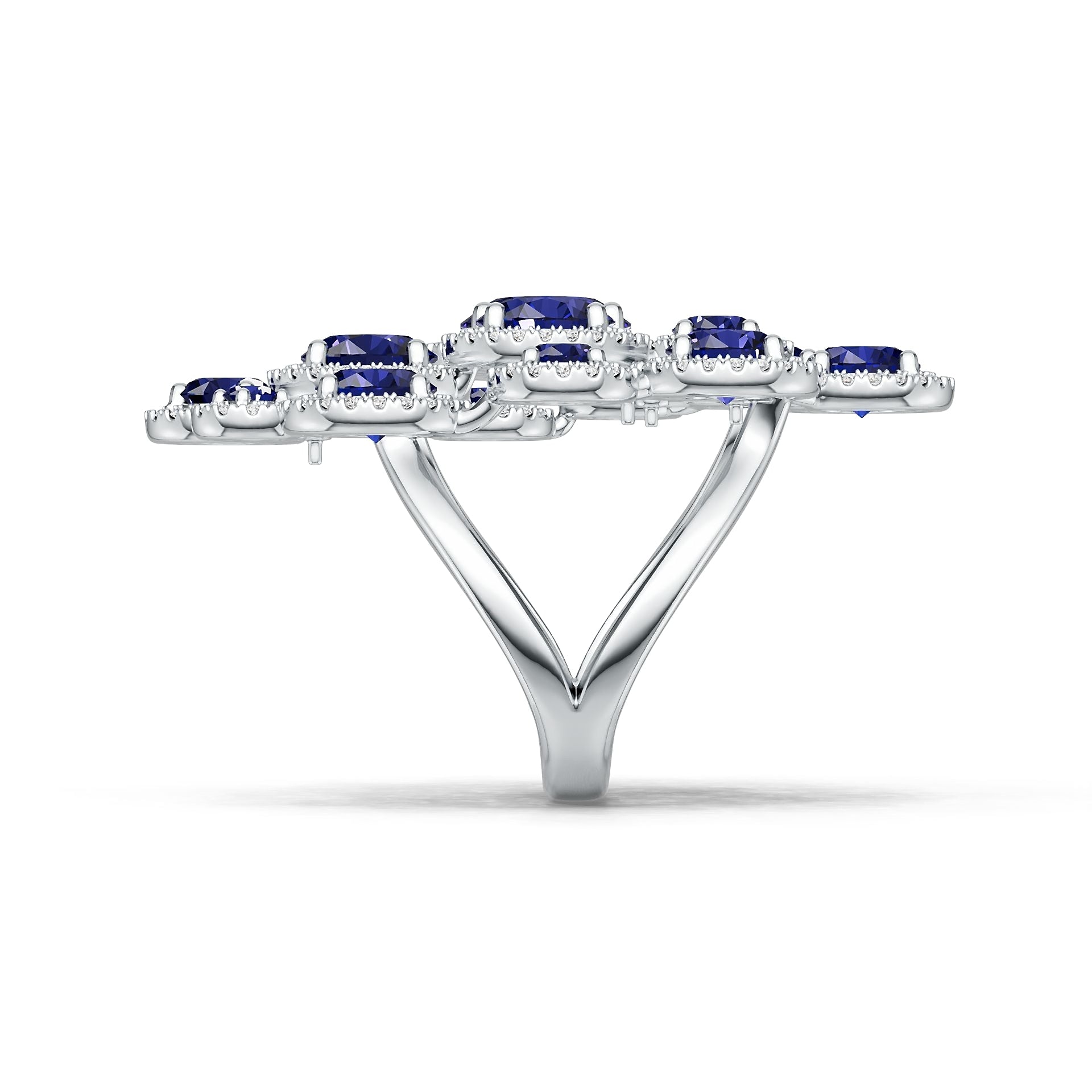 18K Gold Semi Mount Ring Setting Round Rd 9.5mm Diamond Accent Syzjewelry