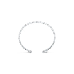 18K Gold Bracelet with White Topaz or Moissanite Diamond Accent DHJ