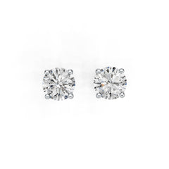 14K Gold Semi Mount Earrings Setting Round RD 5x5mm DHJ