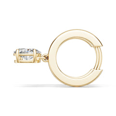 14K Gold Semi Mount Earrings Setting Oval Ov 8x6mm Diamond Accent Syz Jewelry