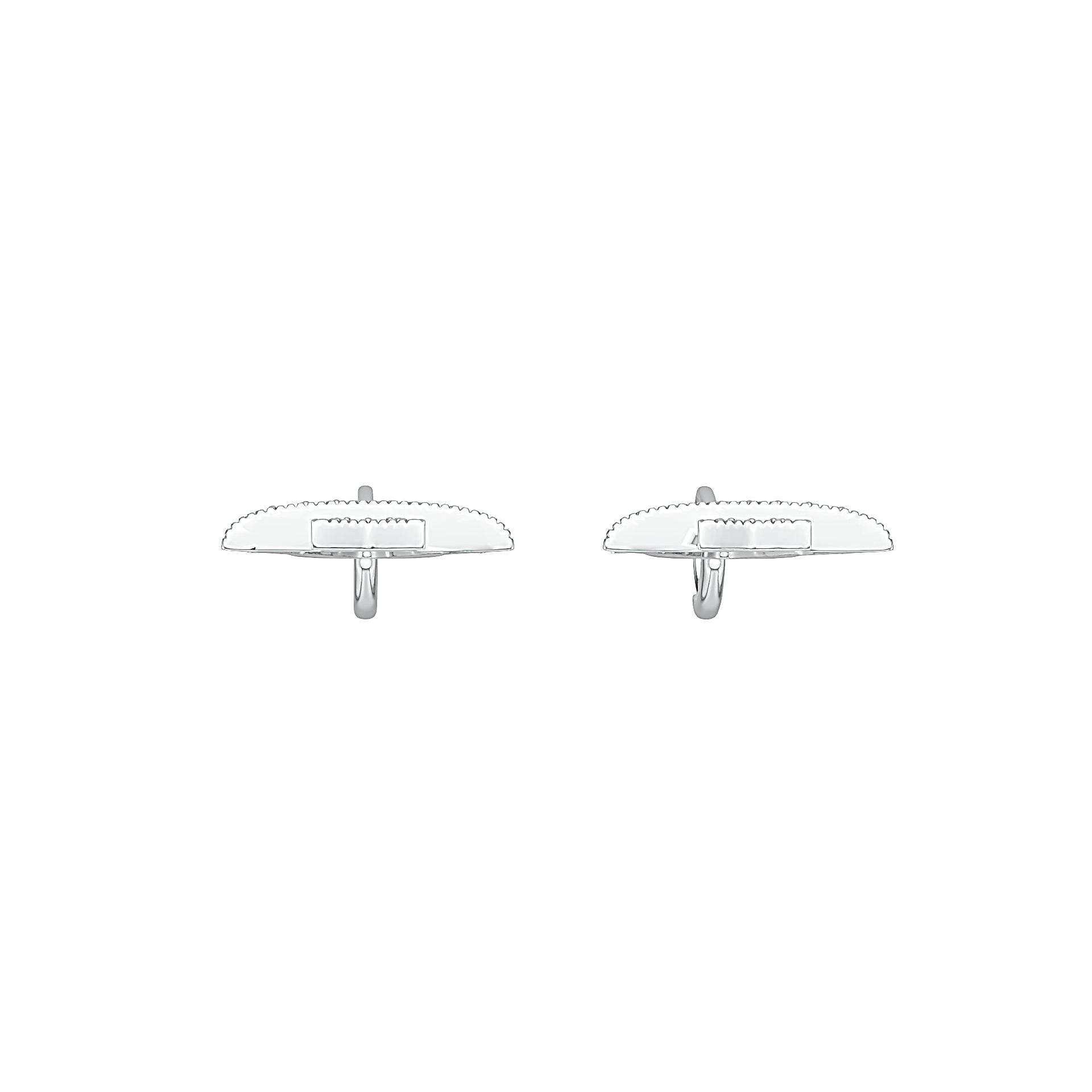 Platinum Earrings Christmas Tree Theme with or Moissanite Diamond Accent DHJ