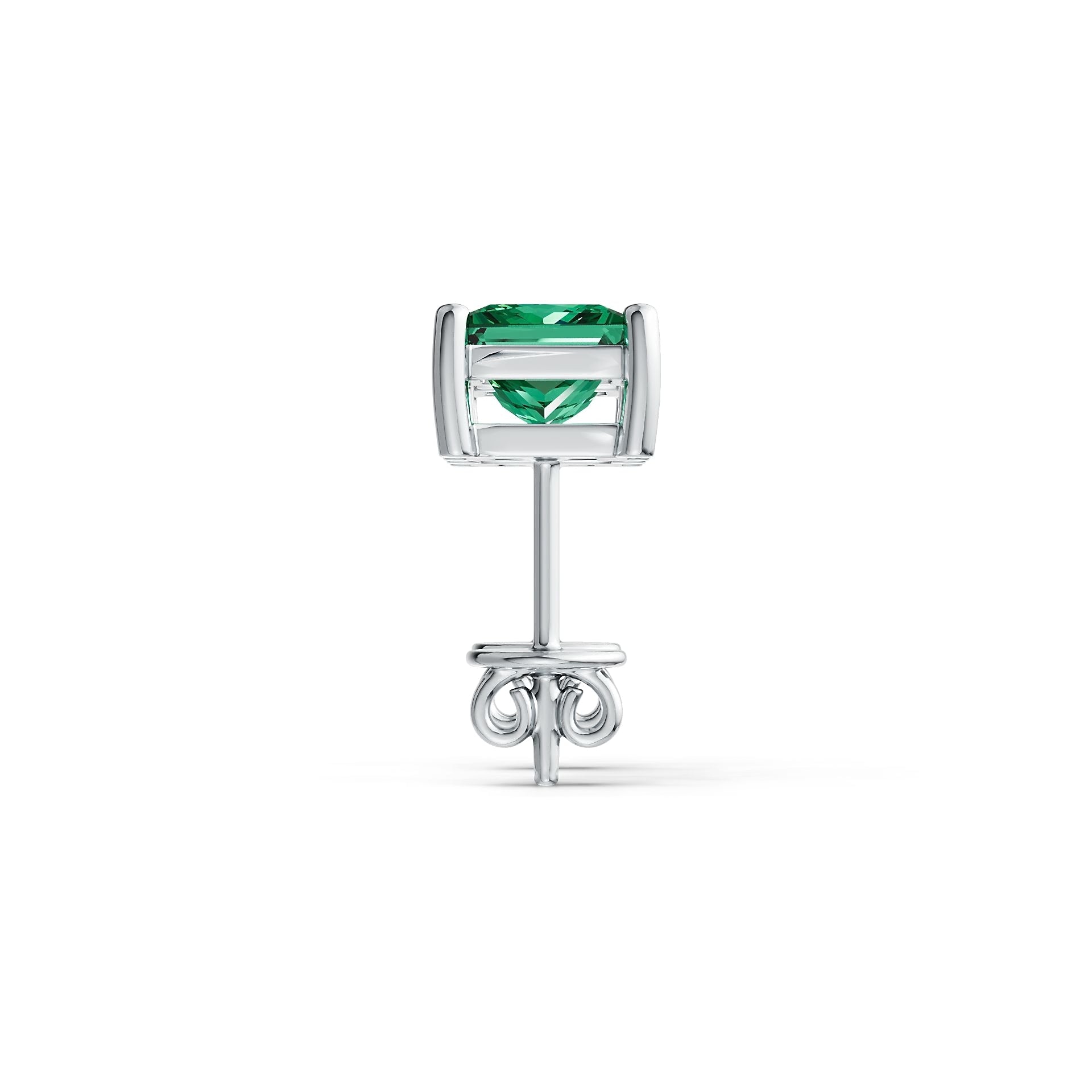 Sterling Silver Semi Mount Earrings Setting Princess SQ 5x5mm DHJ