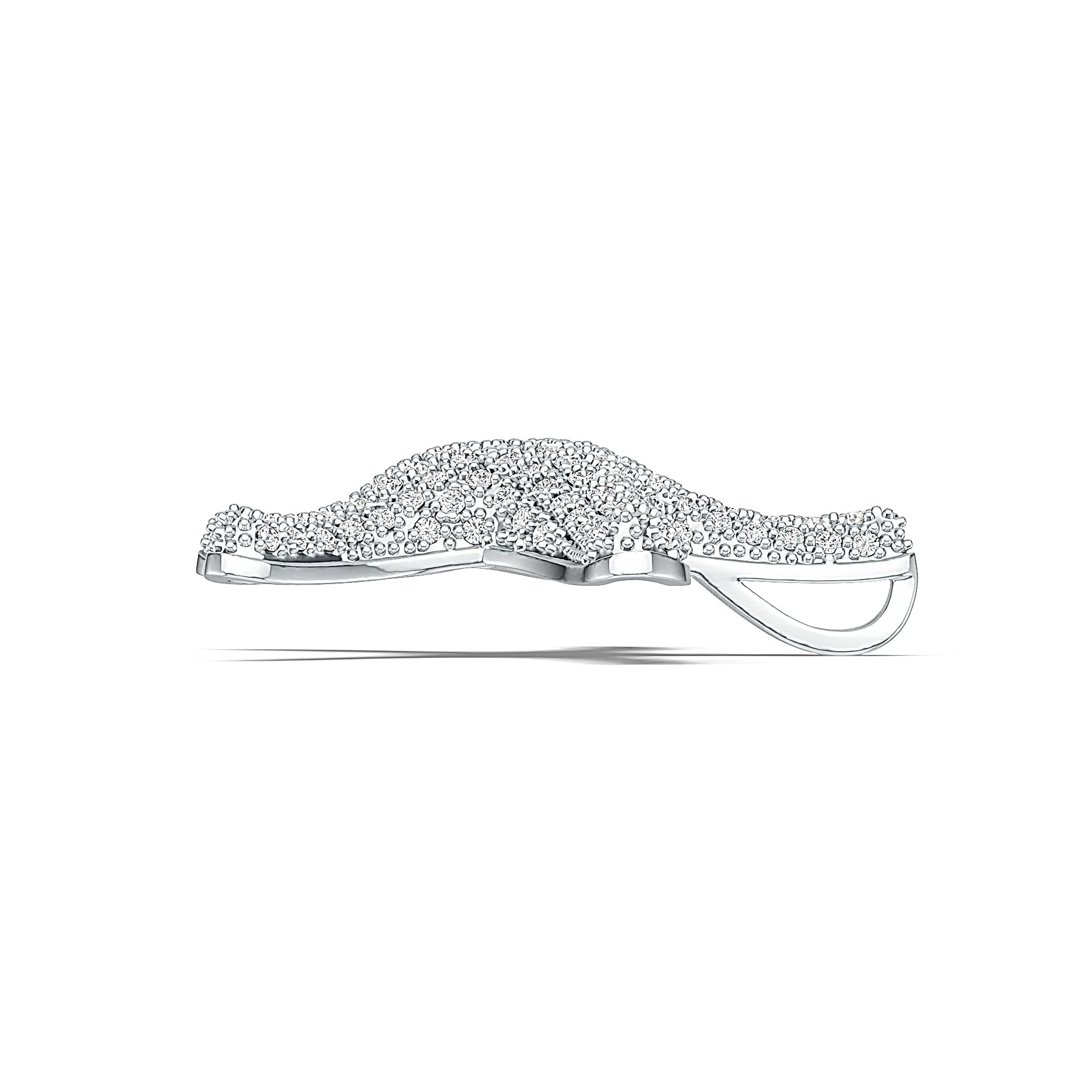 Platinum Semi Mount Pendant Setting Round RD 1.75mm Diamond Accent DHJ