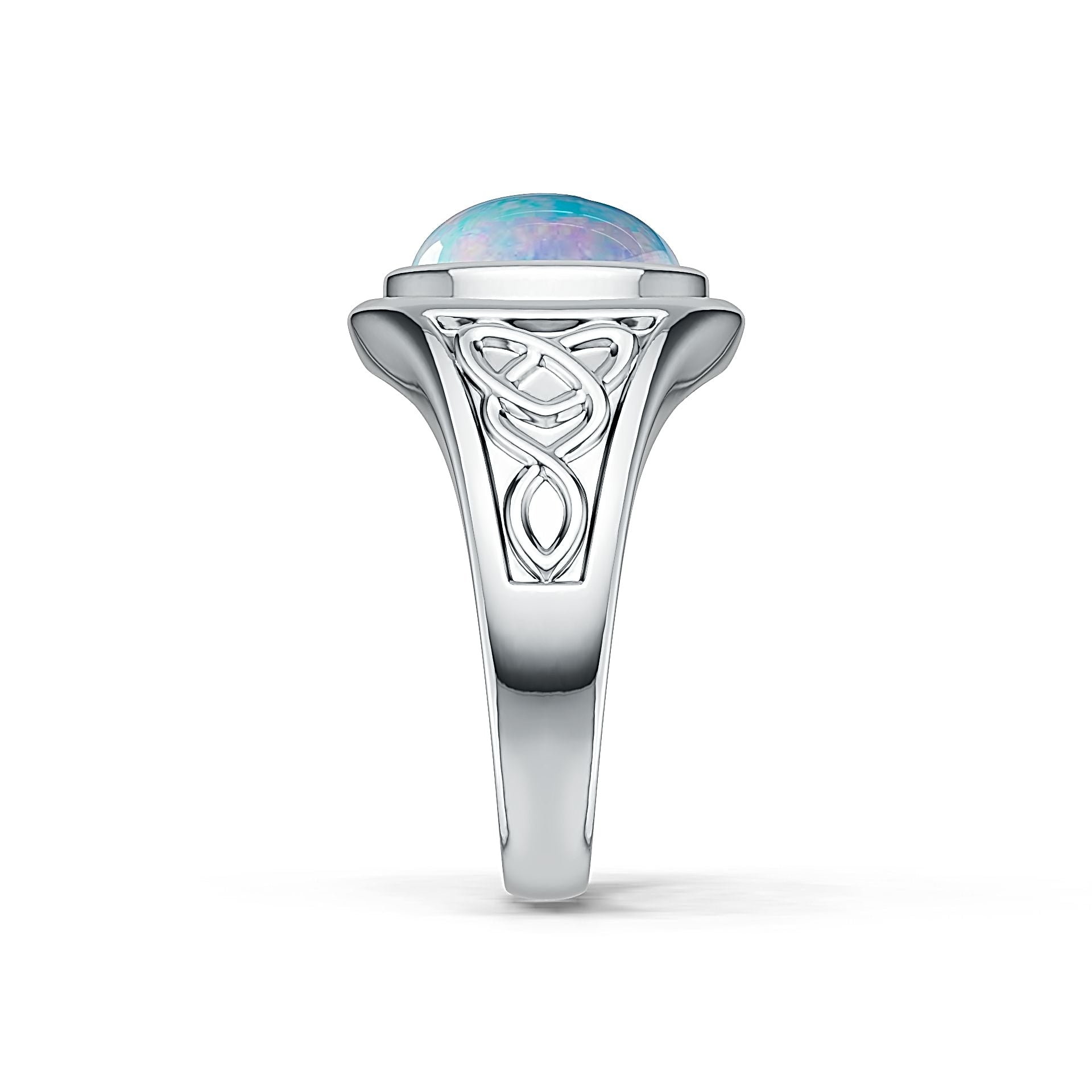 Sterling Silver Semi Mount Ring Setting Round RD 10x10mm Cabochon DHJ