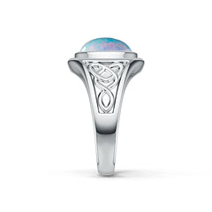 Sterling Silver Semi Mount Ring Setting Round RD 10x10mm Cabochon DHJ