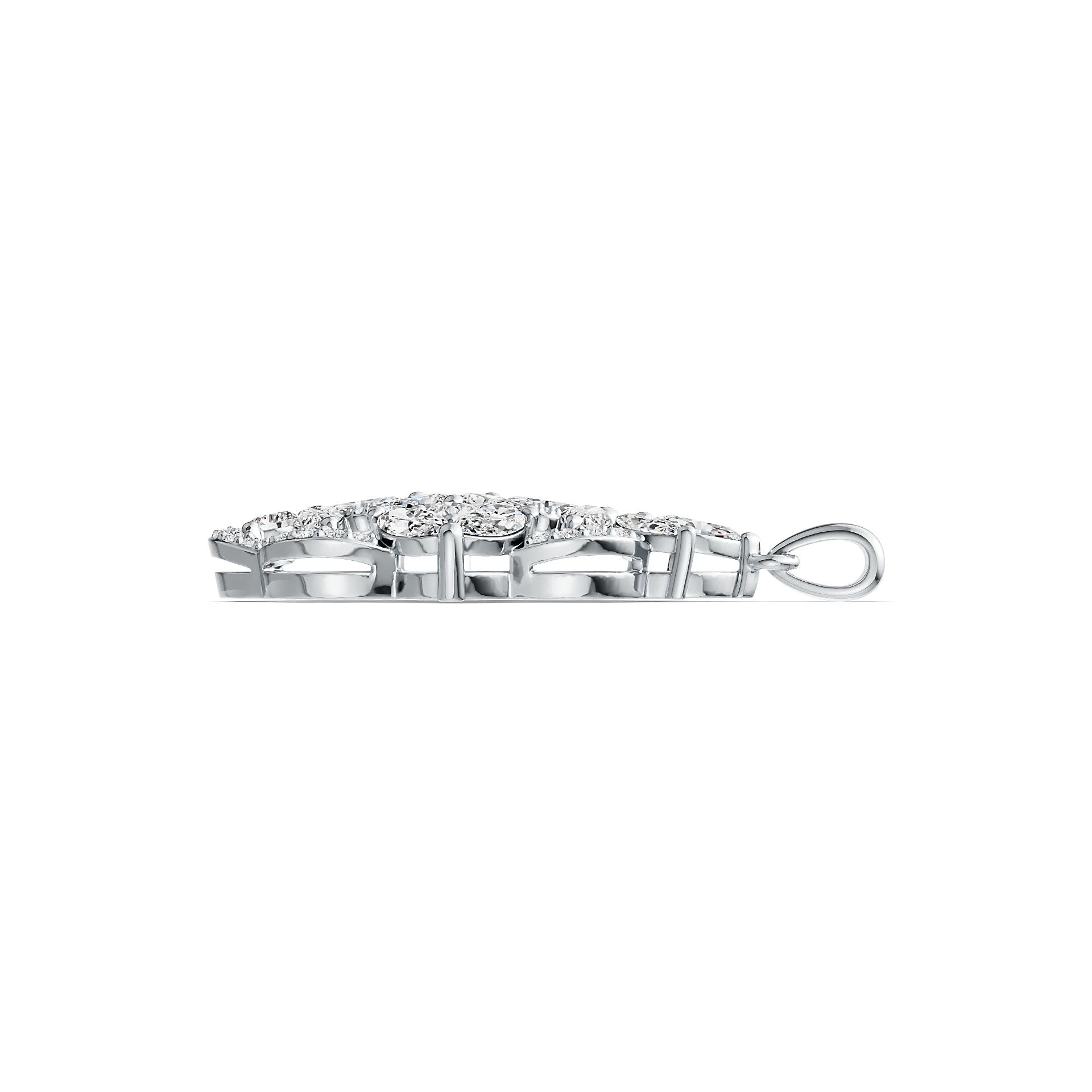 Sterling Silver Semi Mount Pendant Setting Marquise MQ 5X2.5mm DHJ