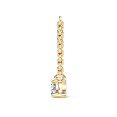 14K Gold Semi Mount Necklace Setting Round Ro 6x6mm Syz Jewelry