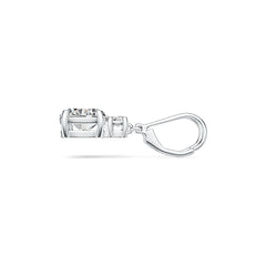 Sterling Silver Semi Mount Earrings Setting Oval OV 9X7mm RD 3.5x3.5mm DHJ