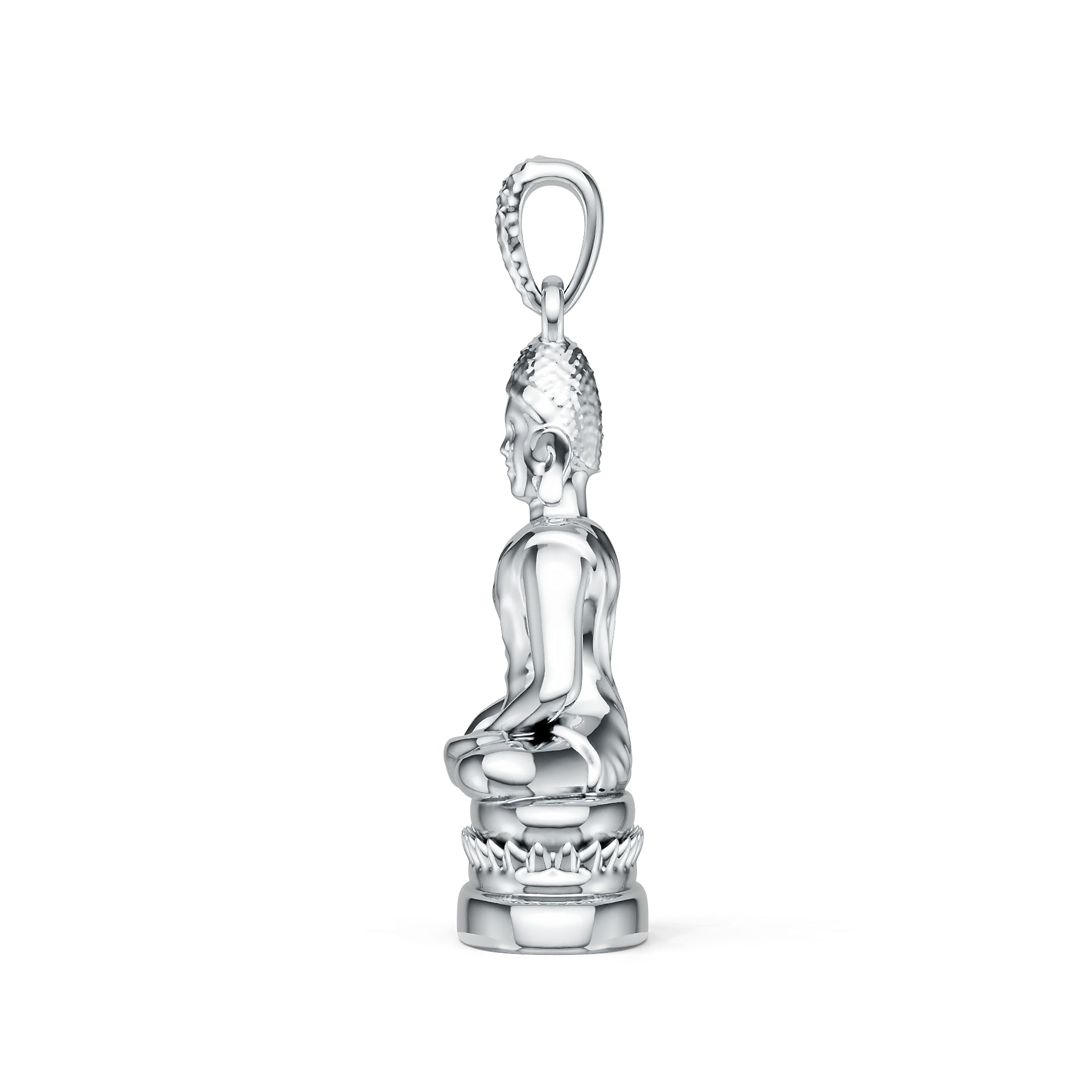 Sterling Silver Pendant Solid Buddha Theme DHJ