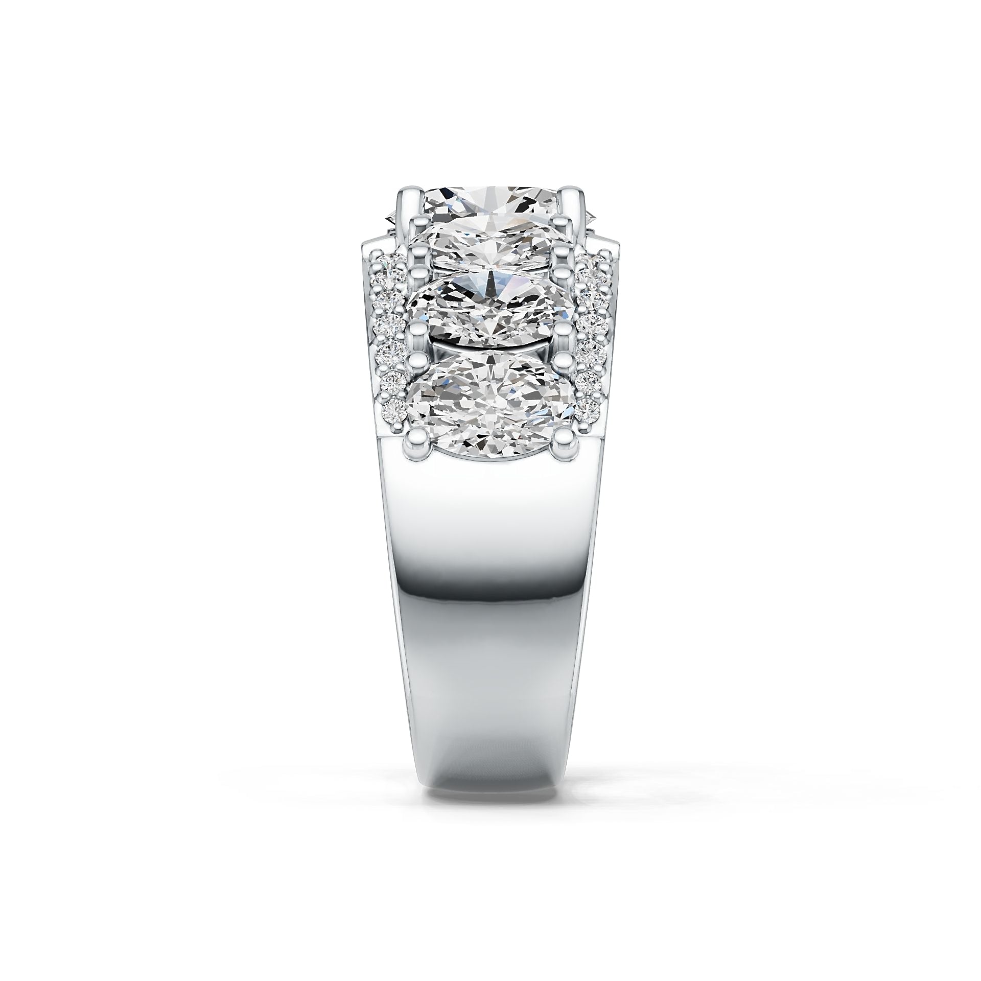 Sterling Silver Semi Mount Ring Setting Oval OV 8X6mm OV 6X4mm DHJ
