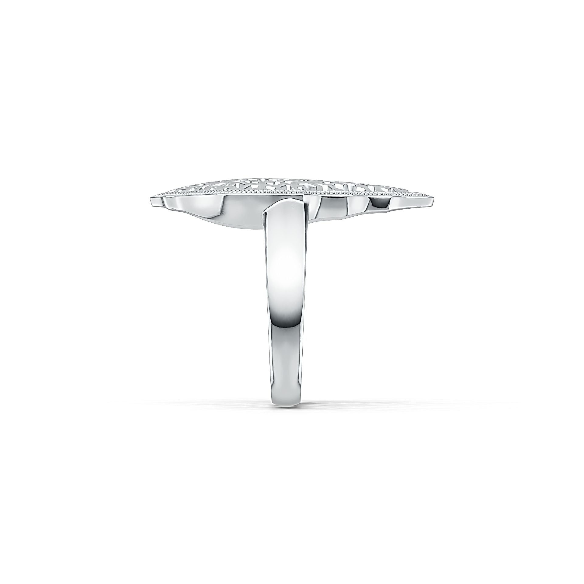 Sterling Silver Semi Mount Ring Setting Filigree DHJ