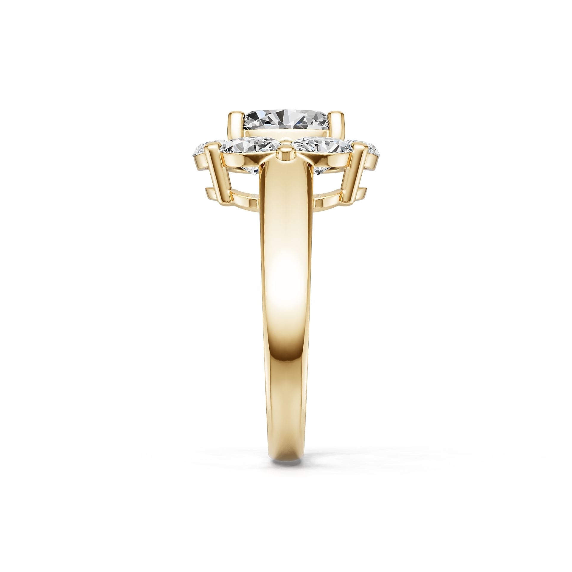 14K Gold Semi Mount Ring Setting Oval Ov 5x6mm Diamond Accent Syz Jewelry