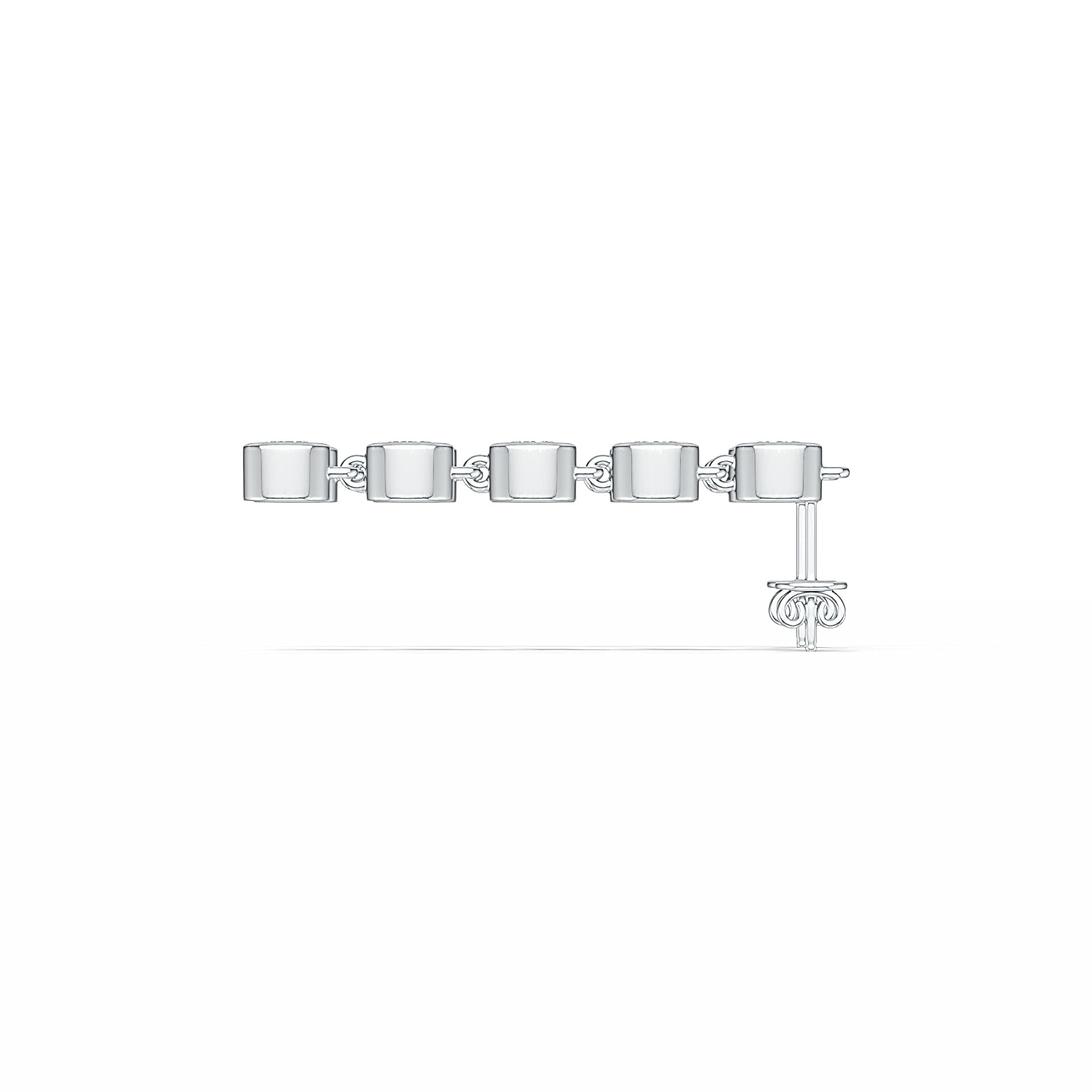 10K Gold Semi Mount Earrings Setting Round RD 5x5mm DHJ
