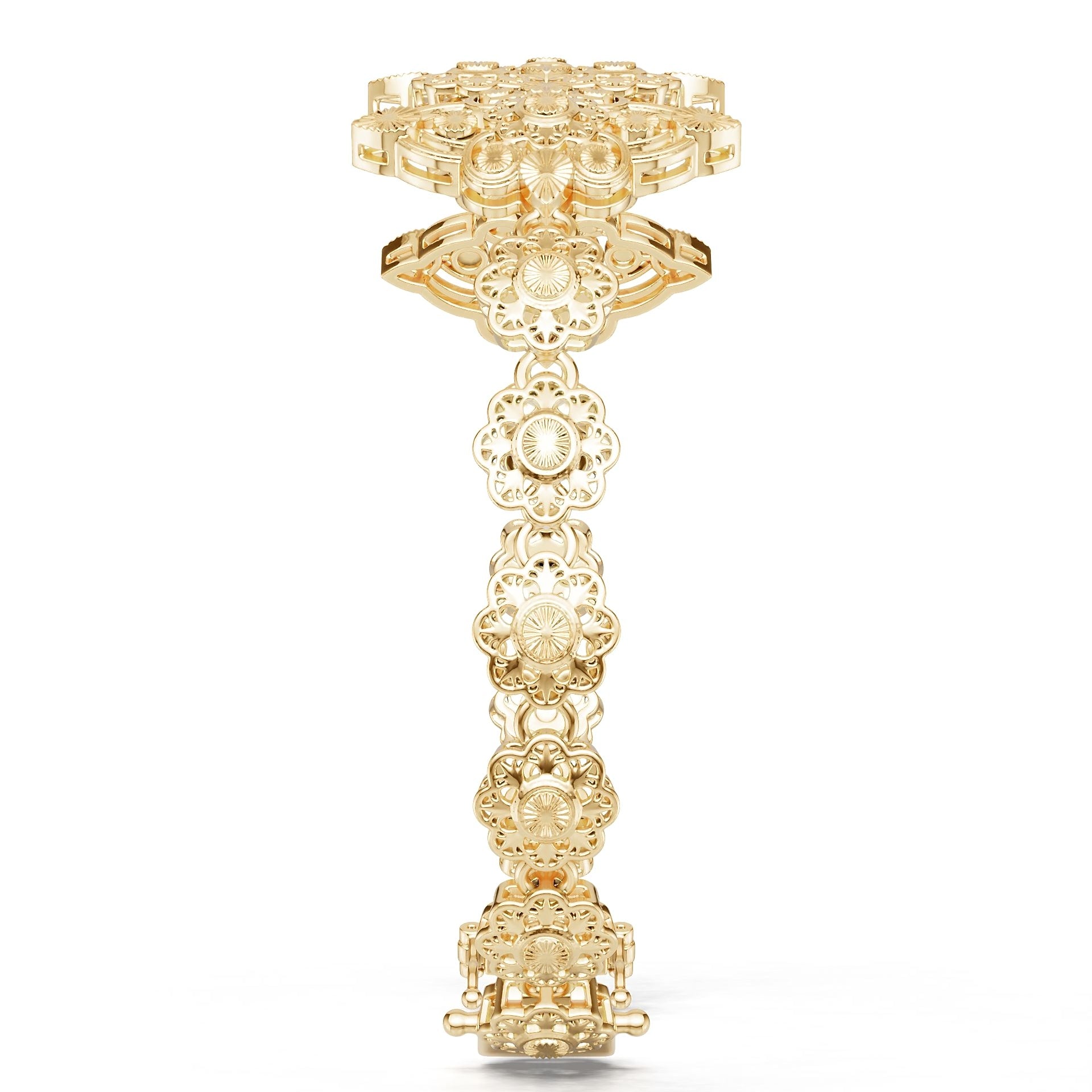 14K Gold Semi Mount Bracelet Setting Round Ro 6x6mm Syz Jewelry