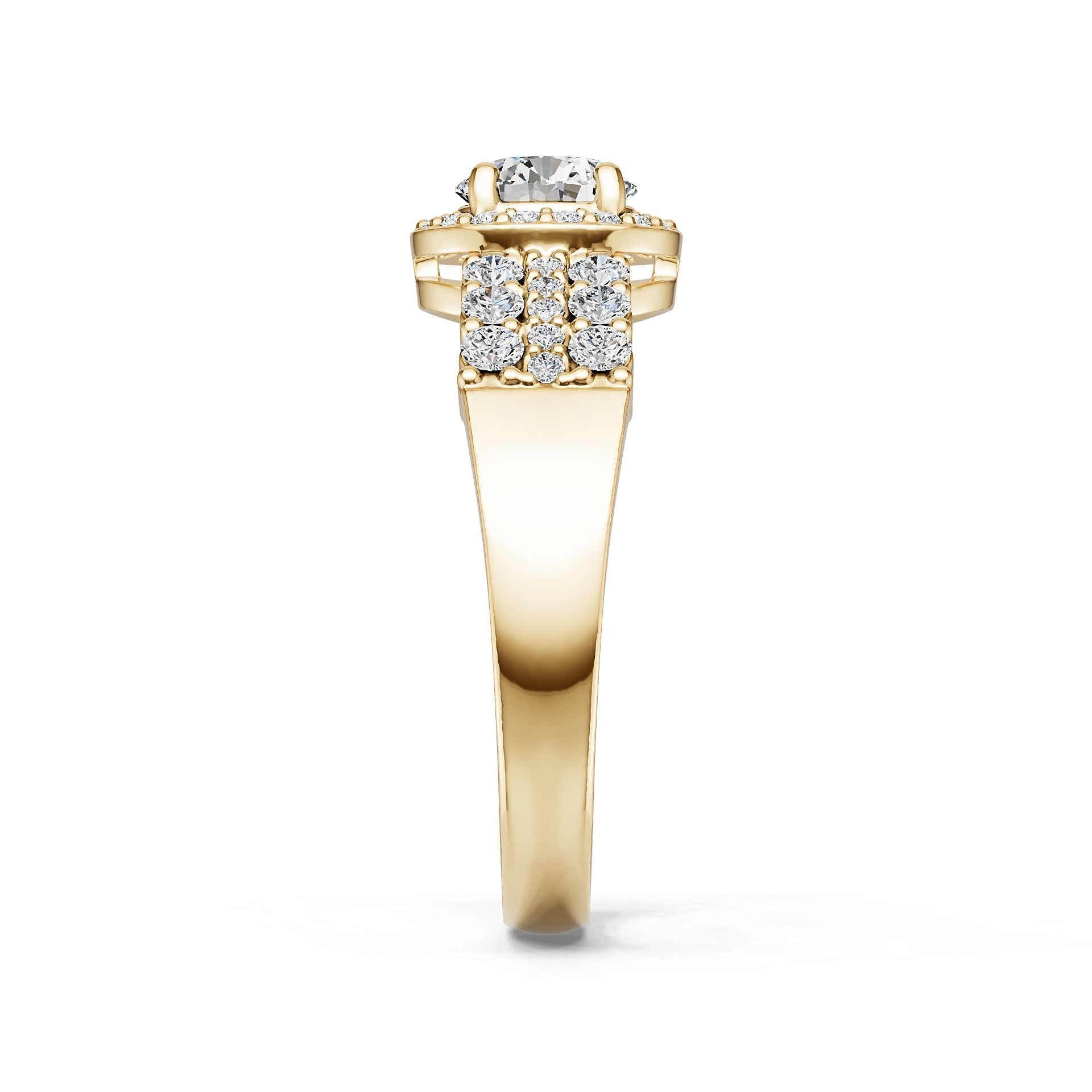 Platinum Semi Mount Ring Setting Round Ro 6x6mm Diamond Accent Syz Jewelry