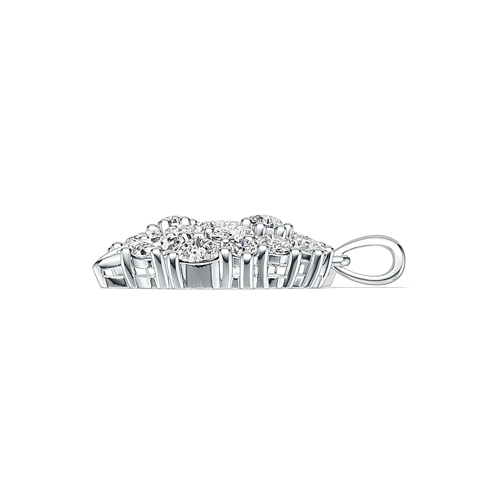 10K Gold Semi Mount Pendant Setting Pear PE 5X4mm Moissanite Accent DHJ