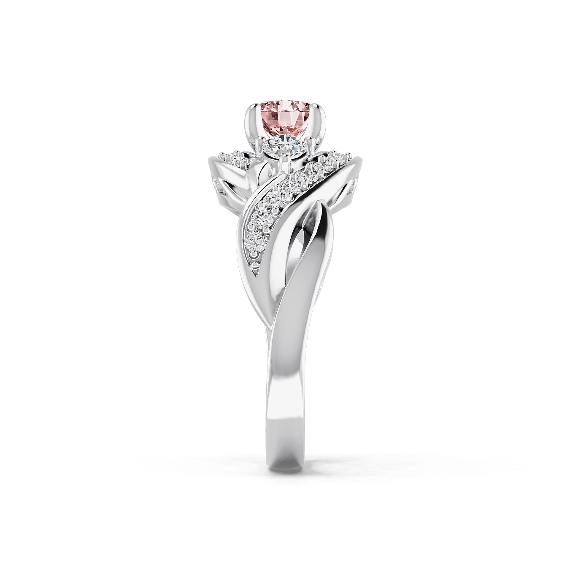 Platinum Semi Mount Ring Setting Round Ro 5x5mm Diamond Accent Syz Jewelry