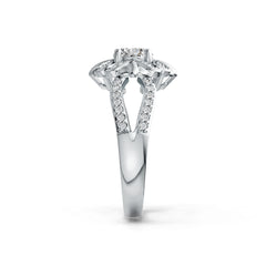 Sterling Silver Semi Mount Ring Setting Round RD 6x6mm Split Shank DHJ