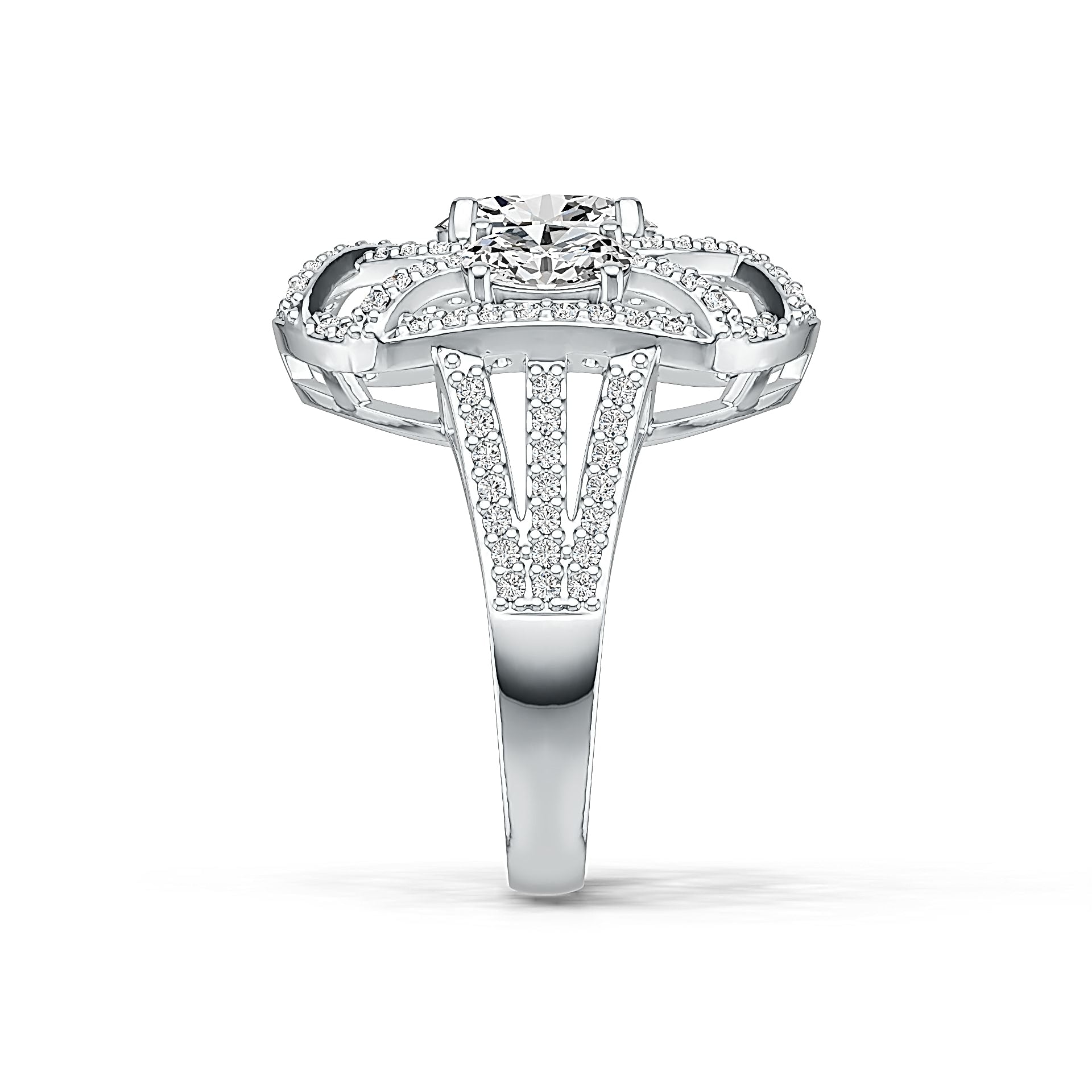 Sterling Silver Semi Mount Ring Setting Oval OV 8X6mm OV 6X4mm DHJ
