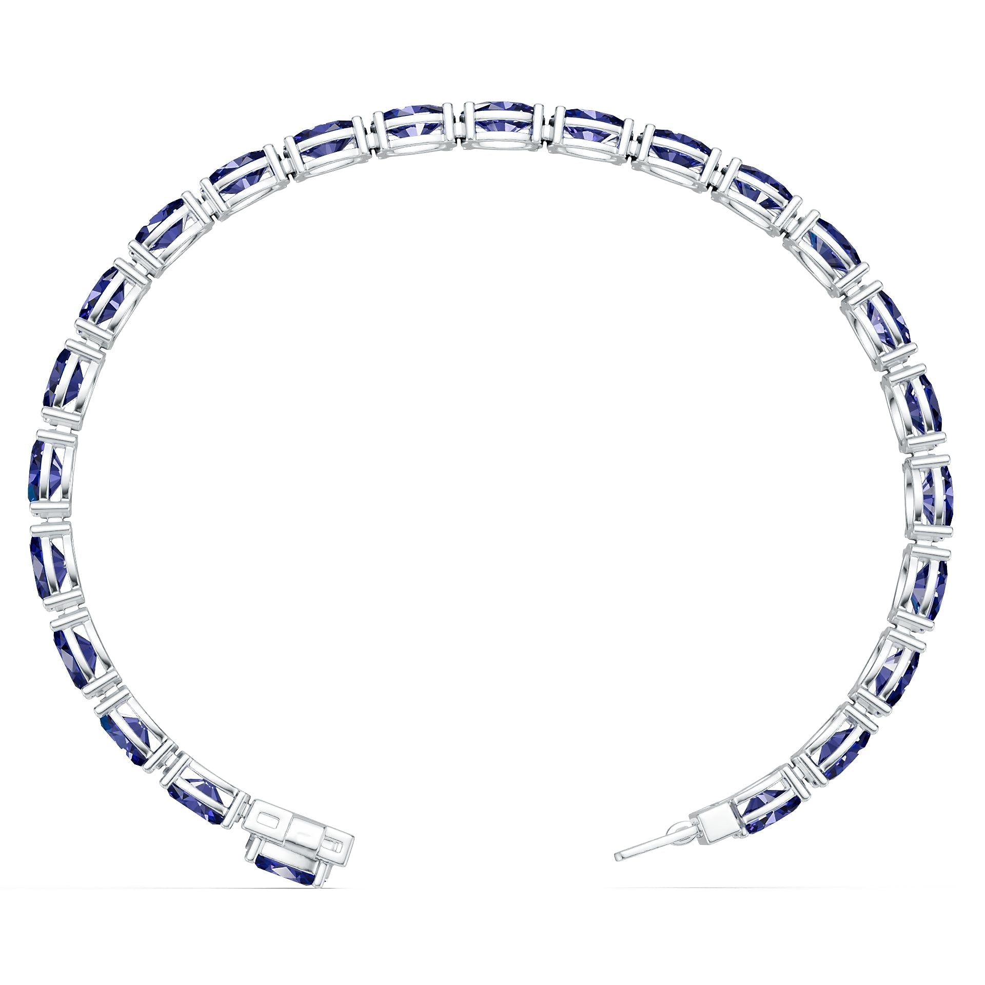 18K Gold Semi Mount Bracelet Setting Oval OV 7X5mm DHJ