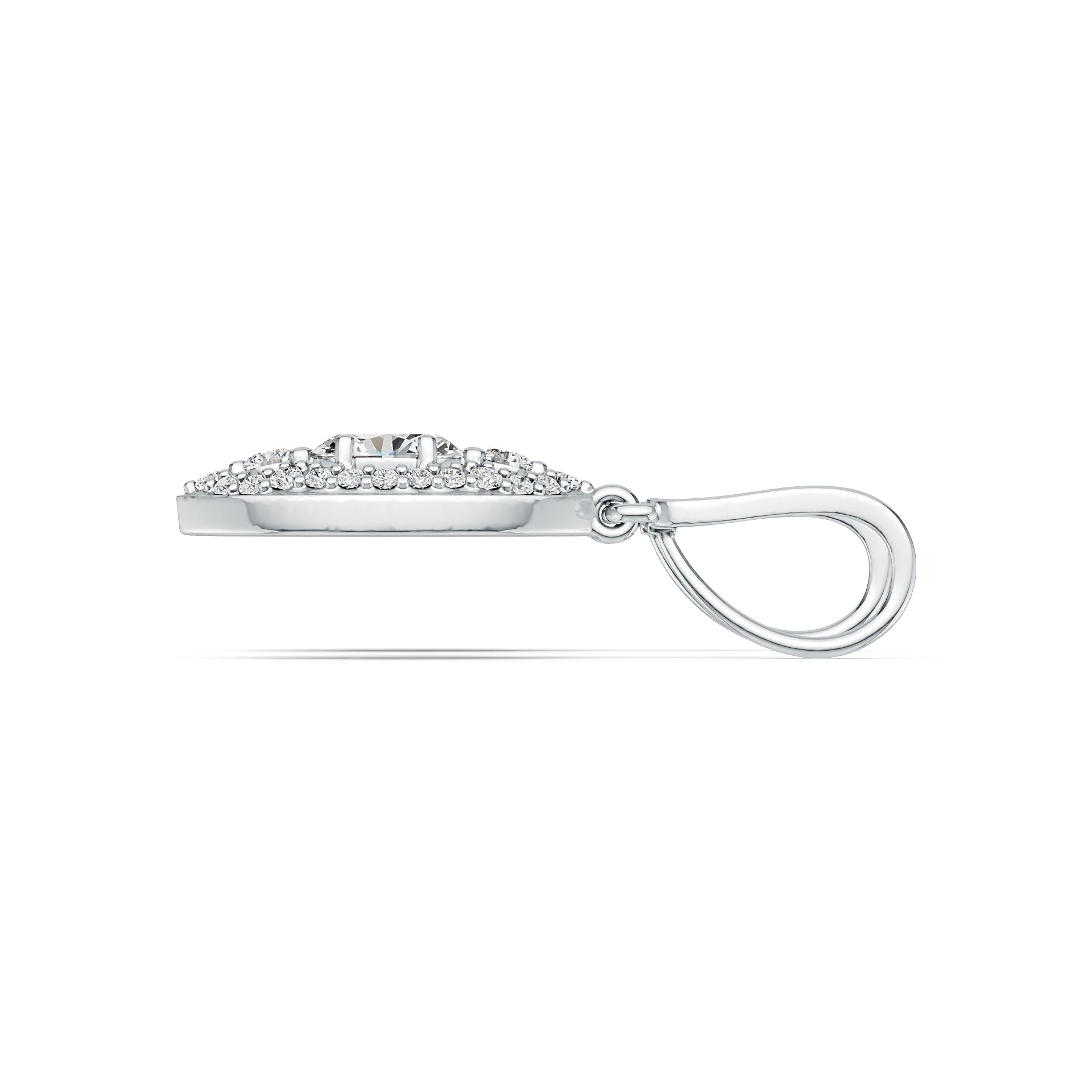 Sterling Silver Semi Mount Earrings Setting Oval OV 7X5mm with White Topaz DHJ