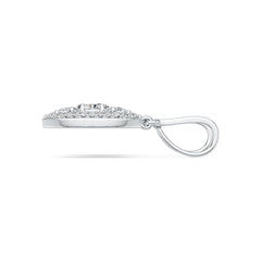 Sterling Silver Semi Mount Earrings Setting Oval OV 7X5mm with White Topaz DHJ