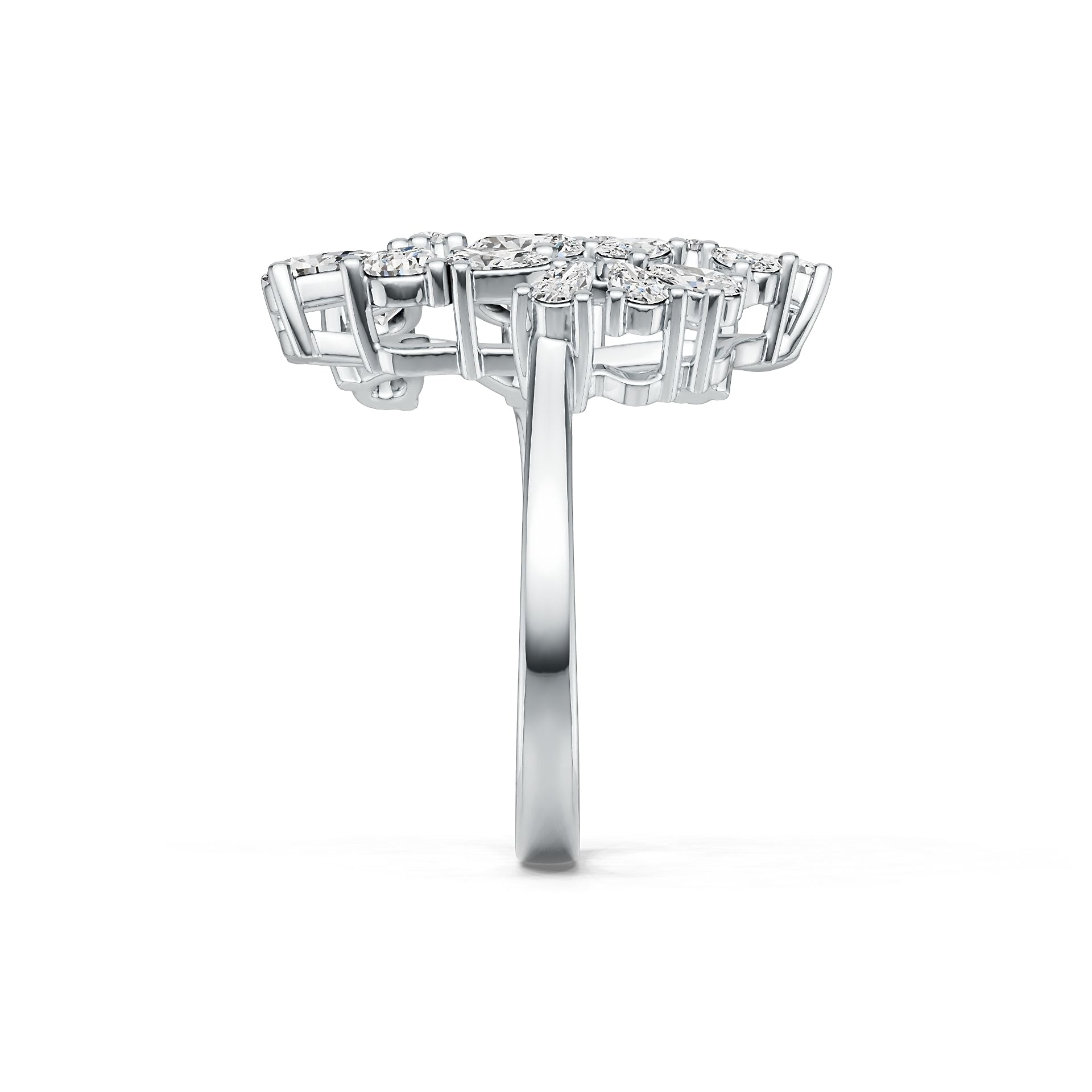 Sterling Silver Semi Mount Ring Setting Pear PE 5X3mm PE 4X2mm DHJ