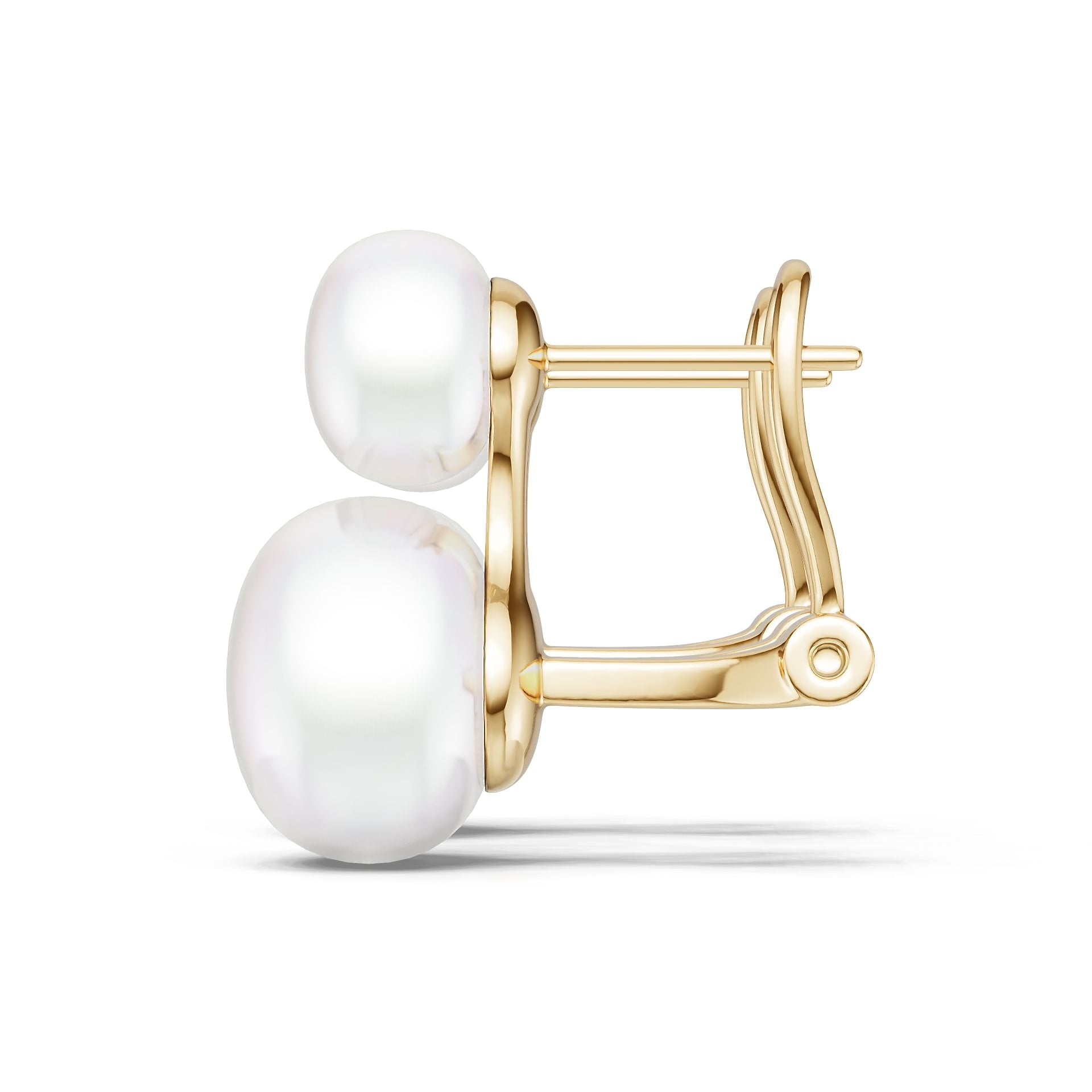 14K Gold Semi Mount Earrings Setting Round Ro 105x105mm Syz Jewelry