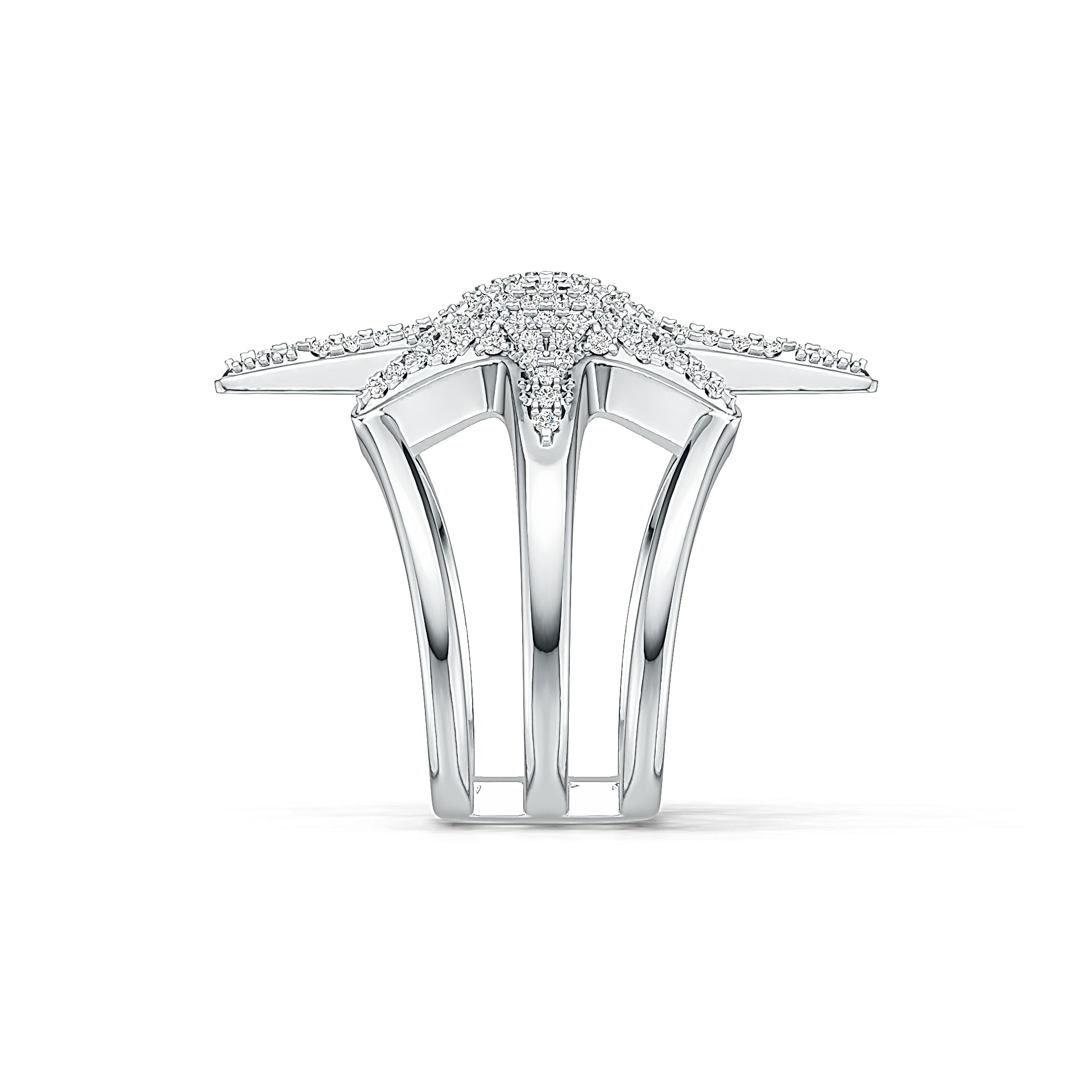 Sterling Silver Semi Mount Ring Setting Round RD 1.1mm DHJ