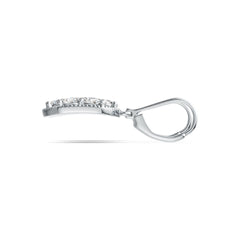 Platinum Semi Mount Earrings Setting Oval OV 4X3mm DHJ