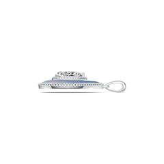 Platinum Semi Mount Pendant Setting Pear PE 25X20mm Diamond Accent DHJ