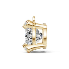 Platinum Semi Mount Pendant Setting Oval Ov 5x10mm Diamond Accent Syz Jewelry