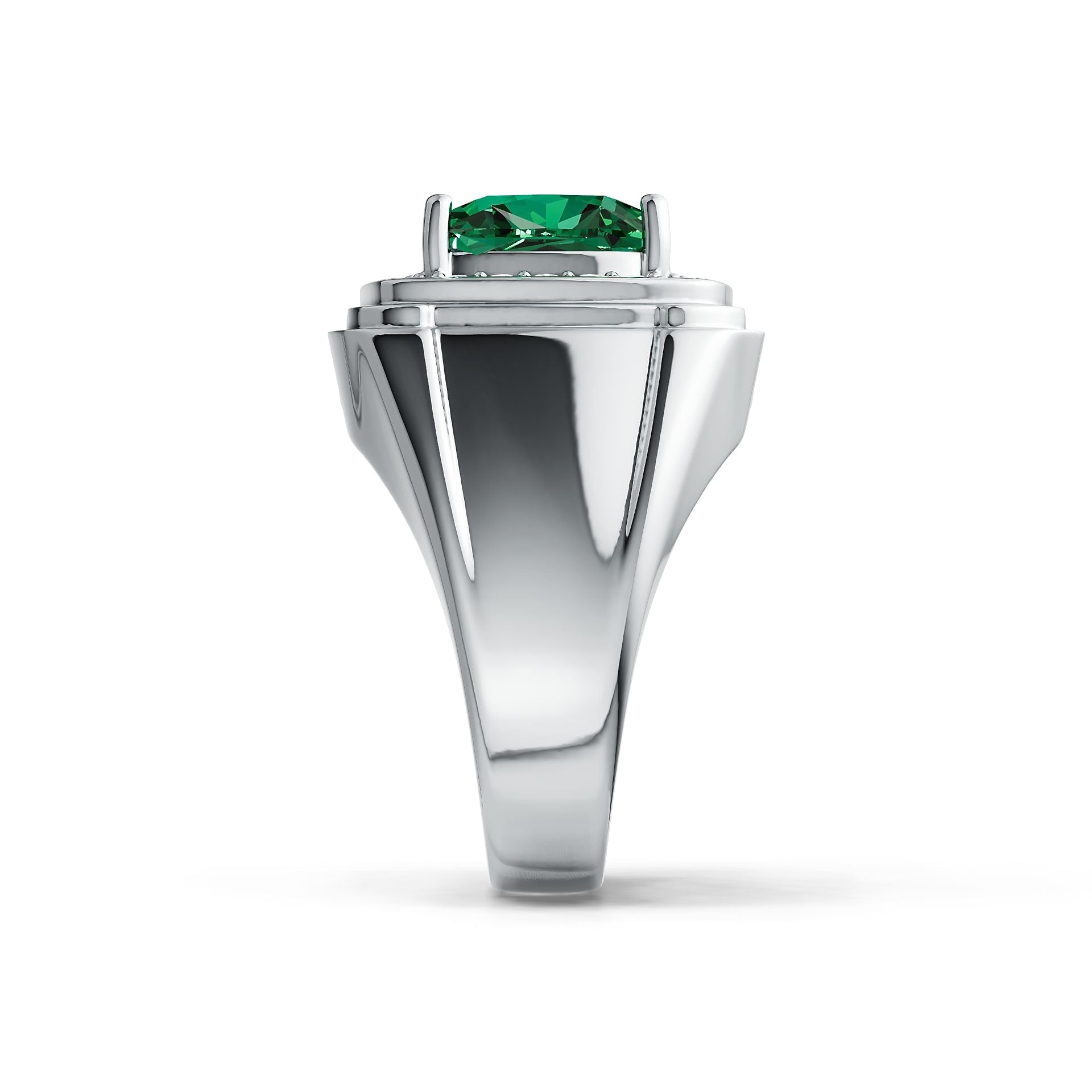 Sterling Silver Semi Mount Ring Setting Cushion CU 10X10mm with White Topaz DHJ