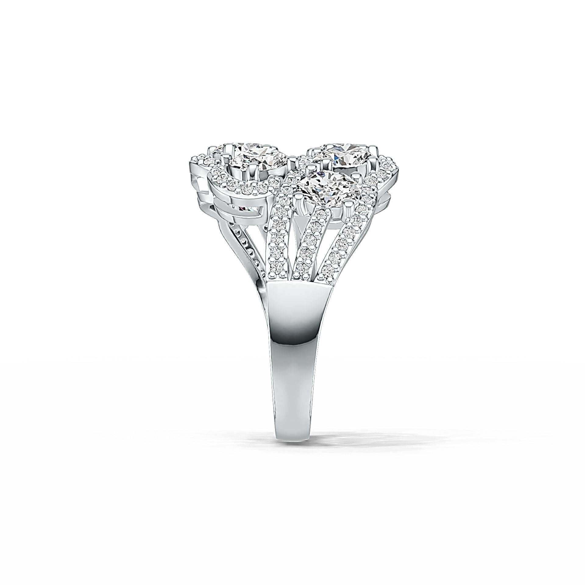 Sterling Silver Semi Mount Ring Setting Oval OV 5X4mm with White Topaz - Syzjewelry