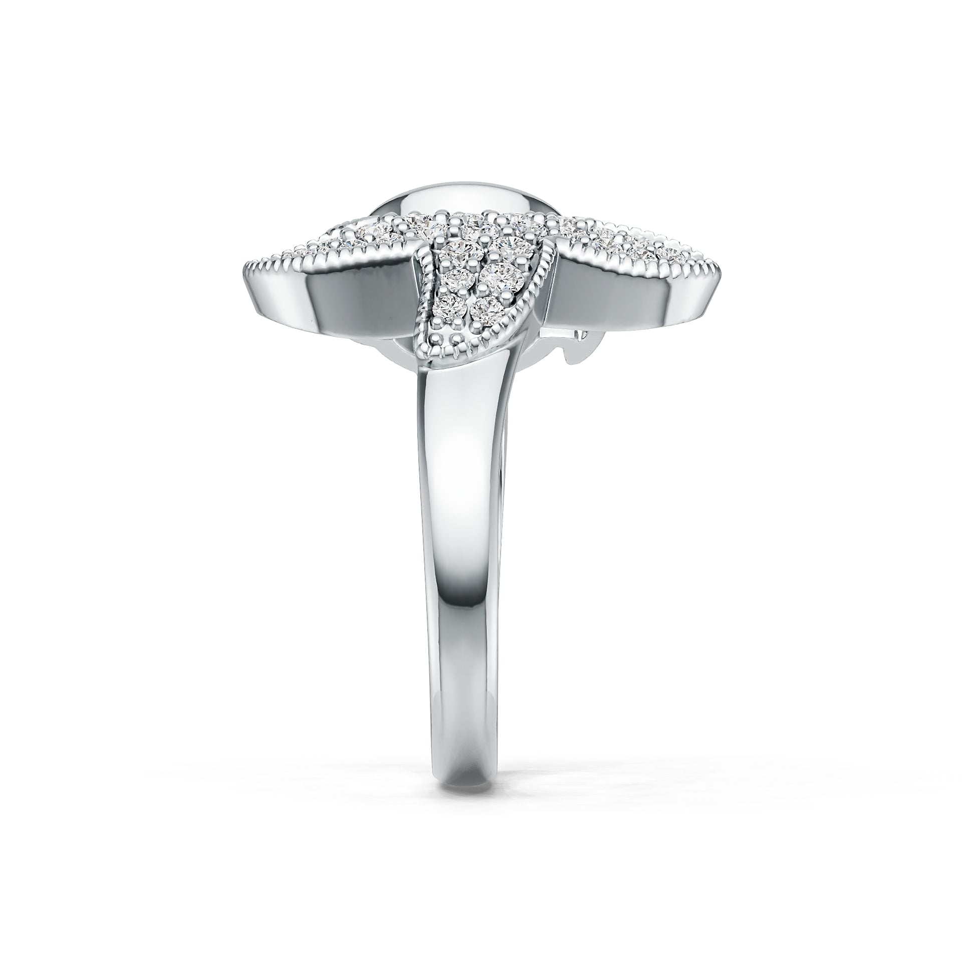 Sterling Silver Semi Mount Ring Setting Round RD 8x8mm with White Topaz DHJ