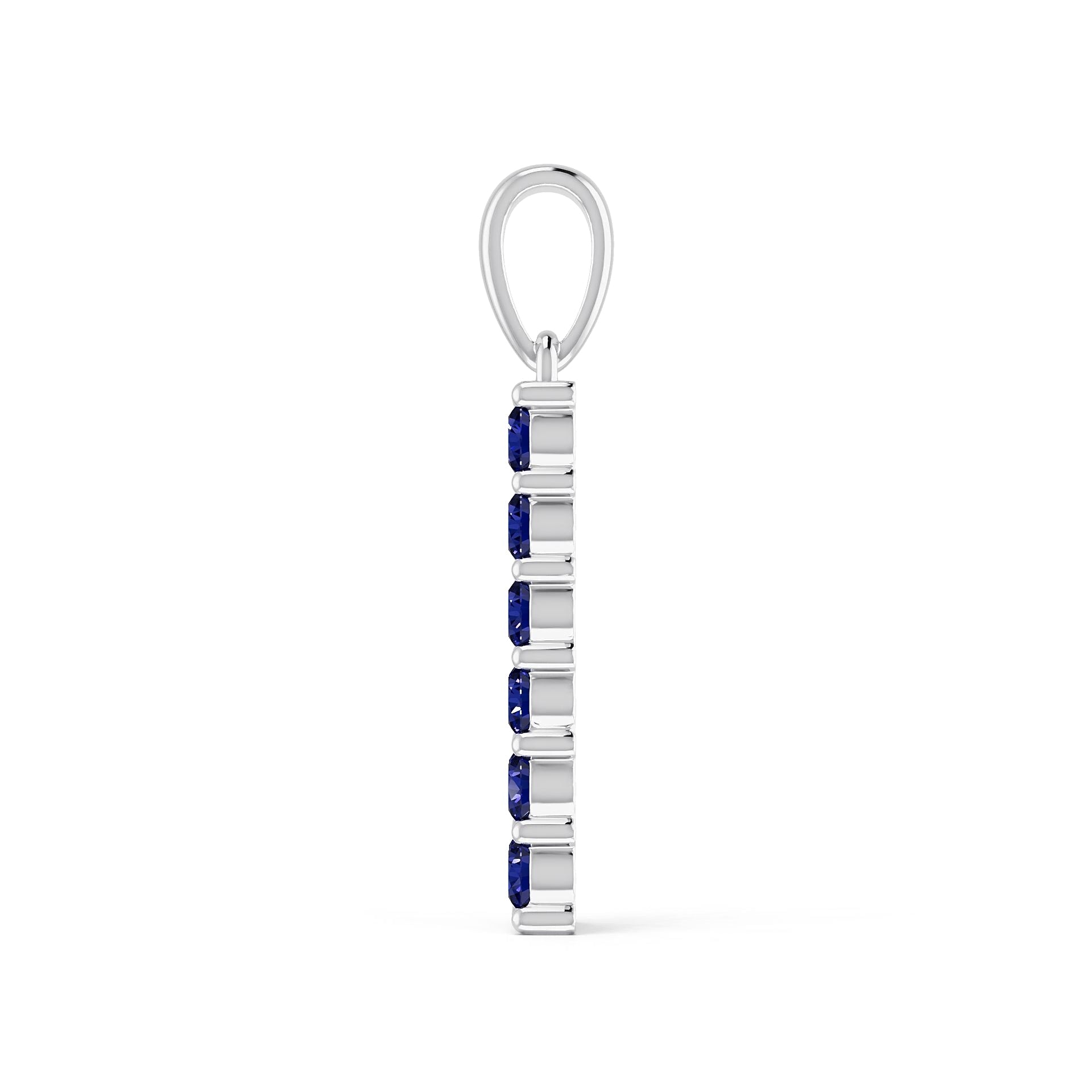 Platinum Semi Mount Pendant Setting Round Ro 6x6mm Syz Jewelry
