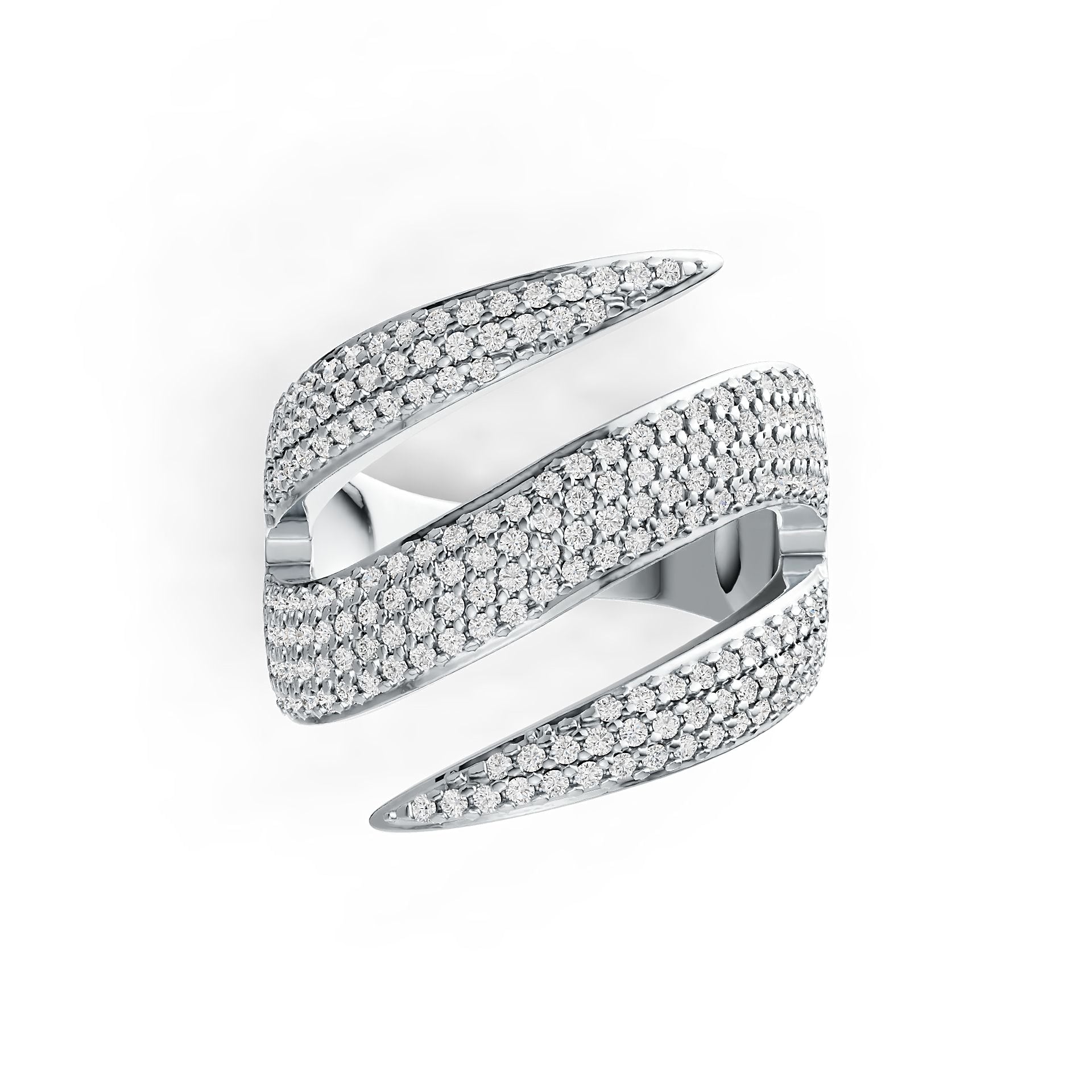 14K Gold Cocktail Ring Wrap-Style with or Mossanite Diamond Accent DHJ