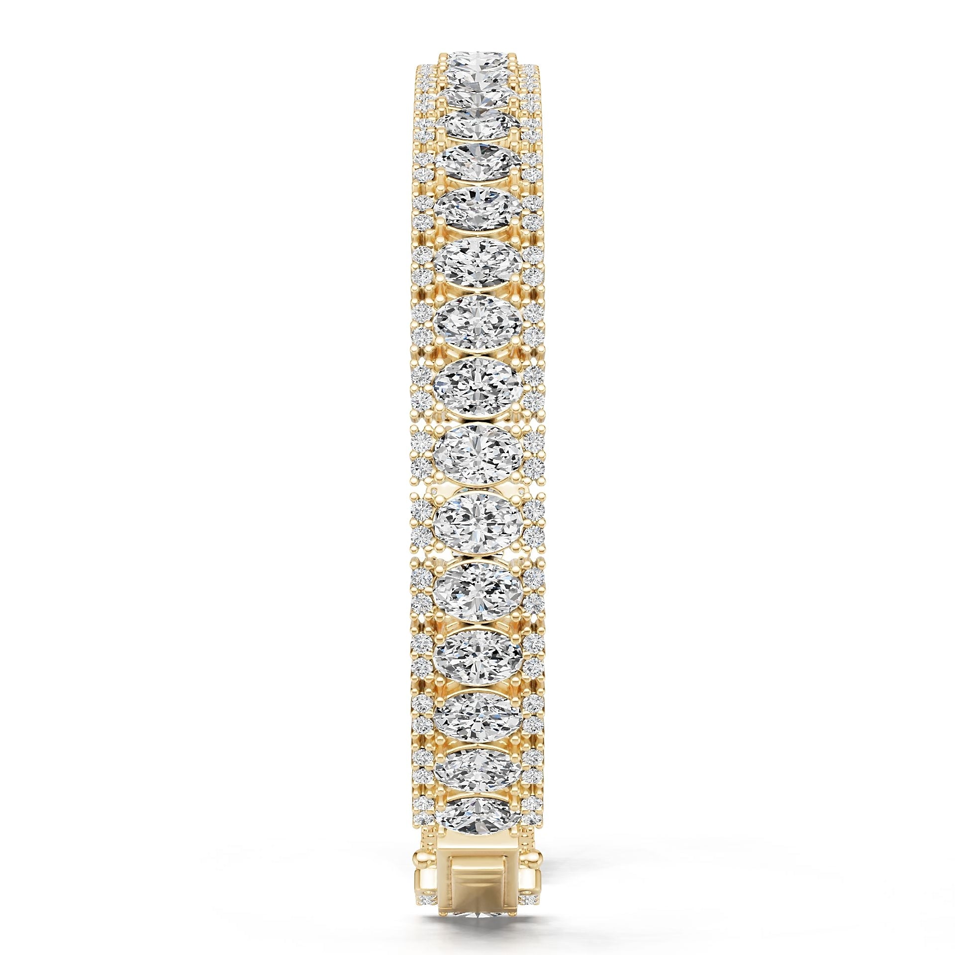 14K Gold Semi Mount Bracelet Setting Oval Ov 6x4mm Diamond Accent Syz Jewelry