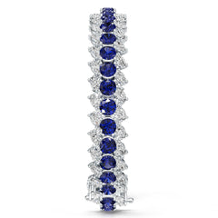 Platinum Semi Mount Bracelet Setting Round Ro 5x2mm Syz Jewelry