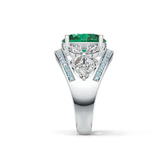 Sterling Silver Semi Mount Ring Setting Oval OV 13X11MM PE 5X3MM DHJ