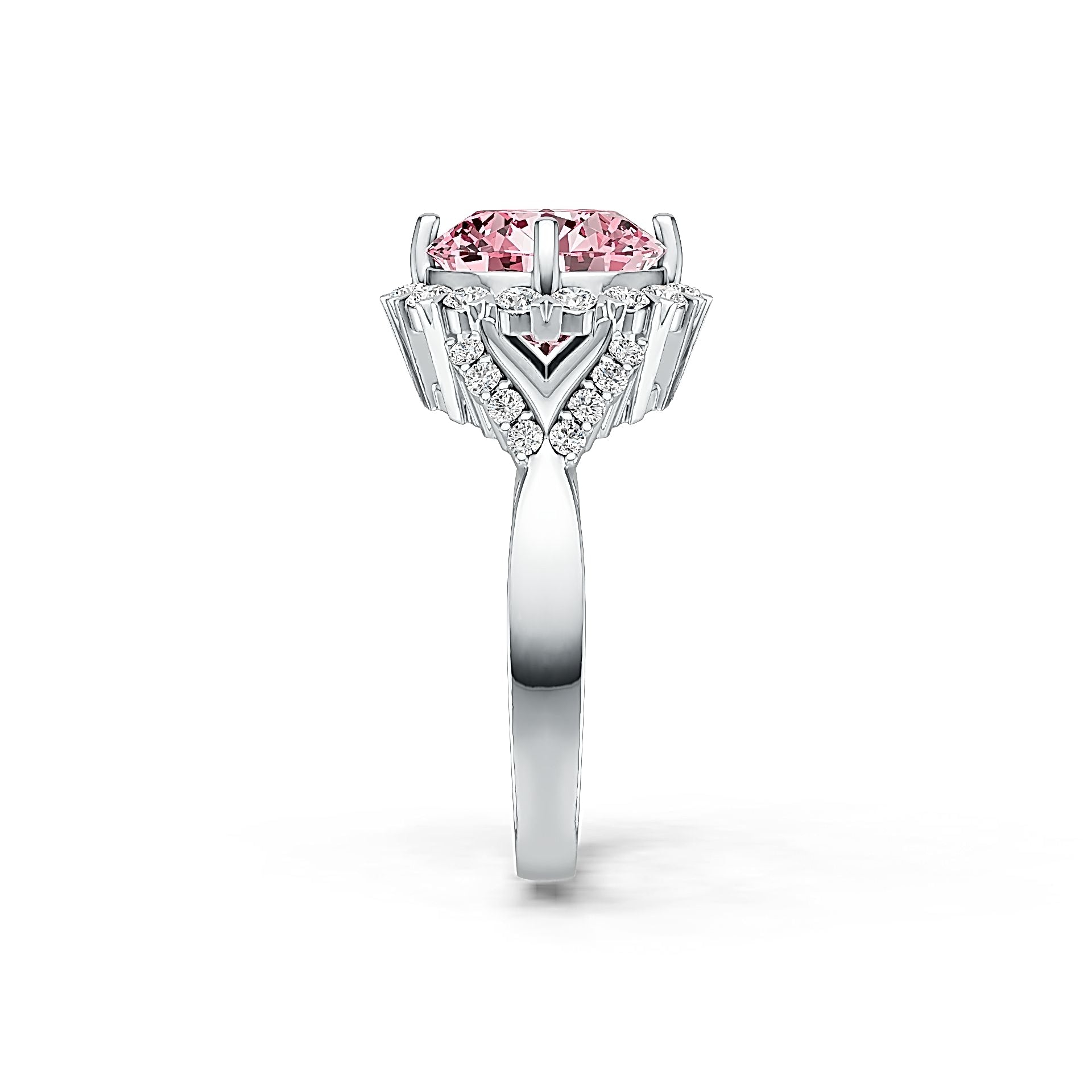 Sterling Silver Semi Mount Ring Setting Round RD 10x10mm Halo Split Shank Syzjewelry