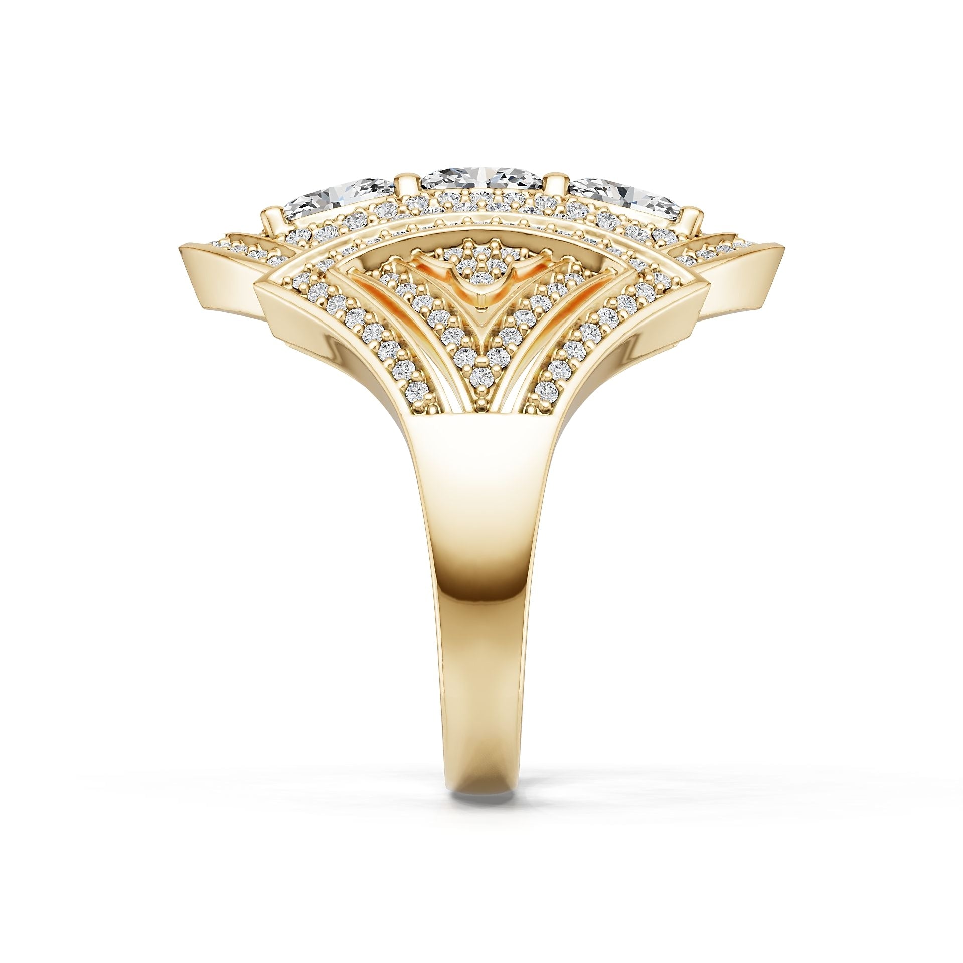 14K Gold Semi Mount Ring Setting Oval Ov 5x4mm Diamond Accent Syz Jewelry