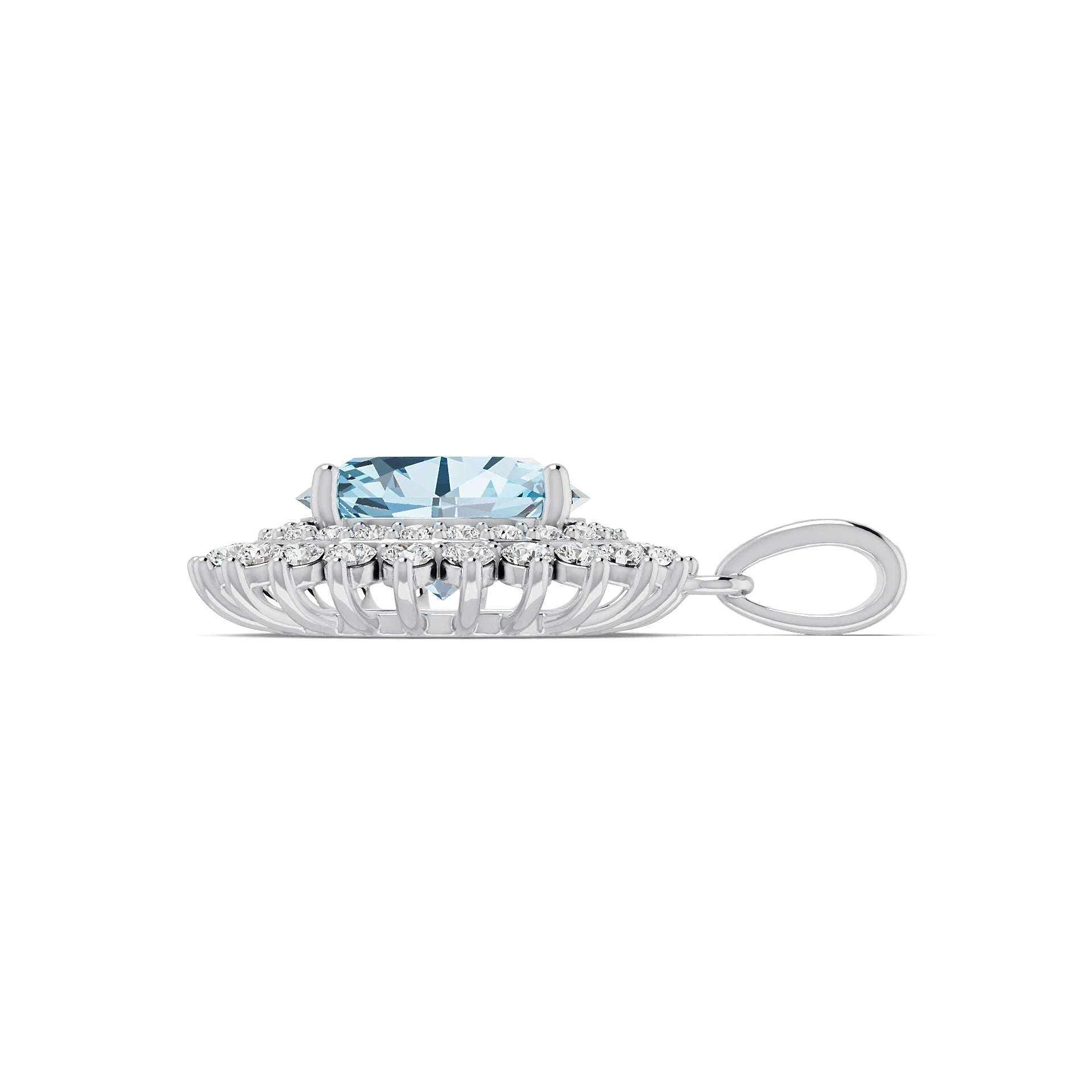 Sterling Silver Semi Mount Pendant Setting Oval OV 11X9mm Syzjewelry
