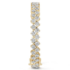 18K Gold Semi Mount Bracelet Setting Round Ro 4x4mm Diamond Accent Syz Jewelry