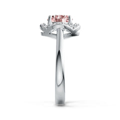 Sterling Silver Semi Mount Ring Setting Round 7X7mm Halo Syzjewelry