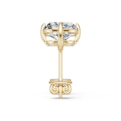 10K Gold Semi Mount Earrings Setting Round Ro 6x6mm Syz Jewelry