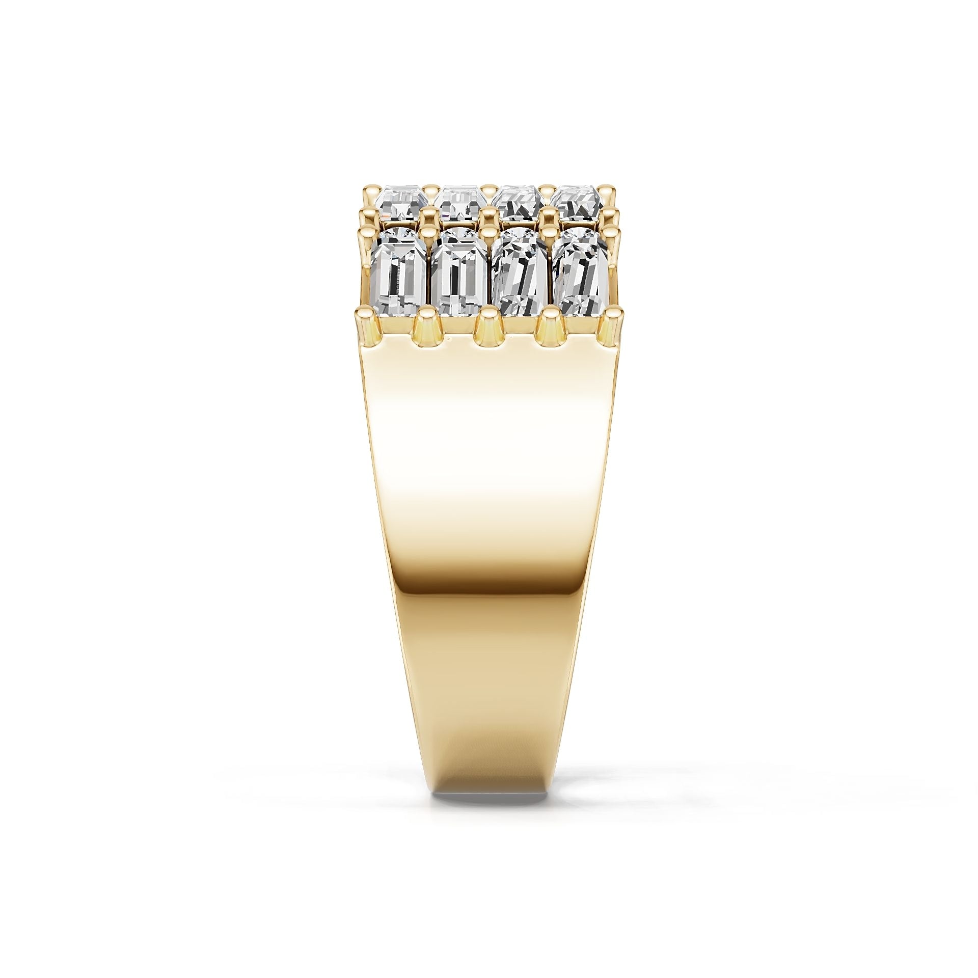 18K Gold Semi Mount Ring Setting Round Ro 4x2mm Diamond Accent Syz Jewelry